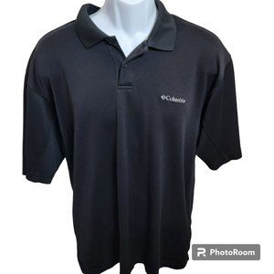 Columbia Polo Shirt, Men XL, Black Performance Polo Shirt, SS, Good Condition